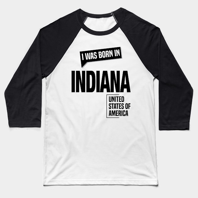 Indiana in United States Baseball T-Shirt by C_ceconello